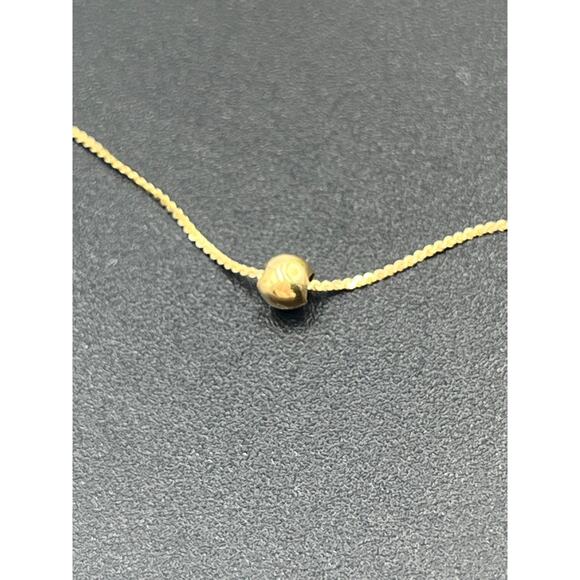 Signed 14K Gold Delicate Dainty Chain Bracelet Ball Bead Vintage Maker Marked - Picture 5 of 9